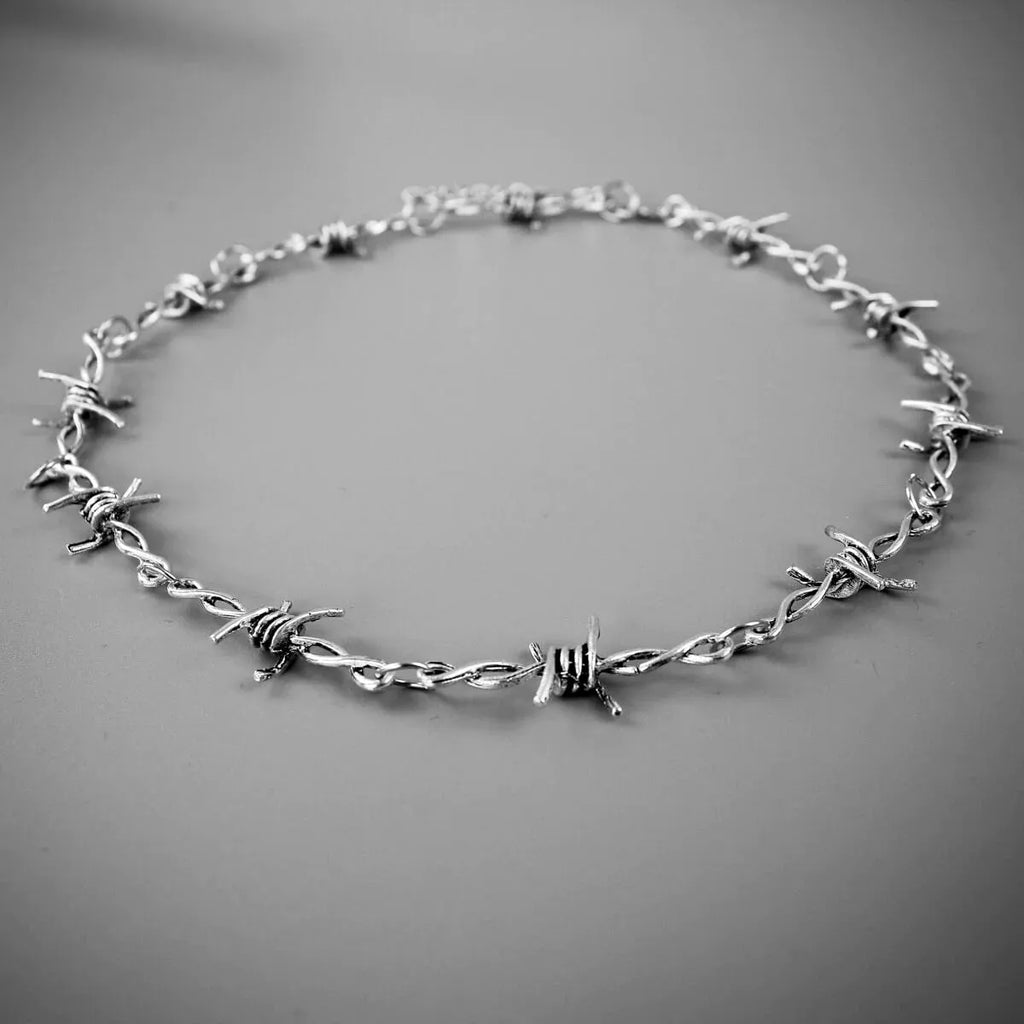 Barbed Wire Choker Silver | Necklace