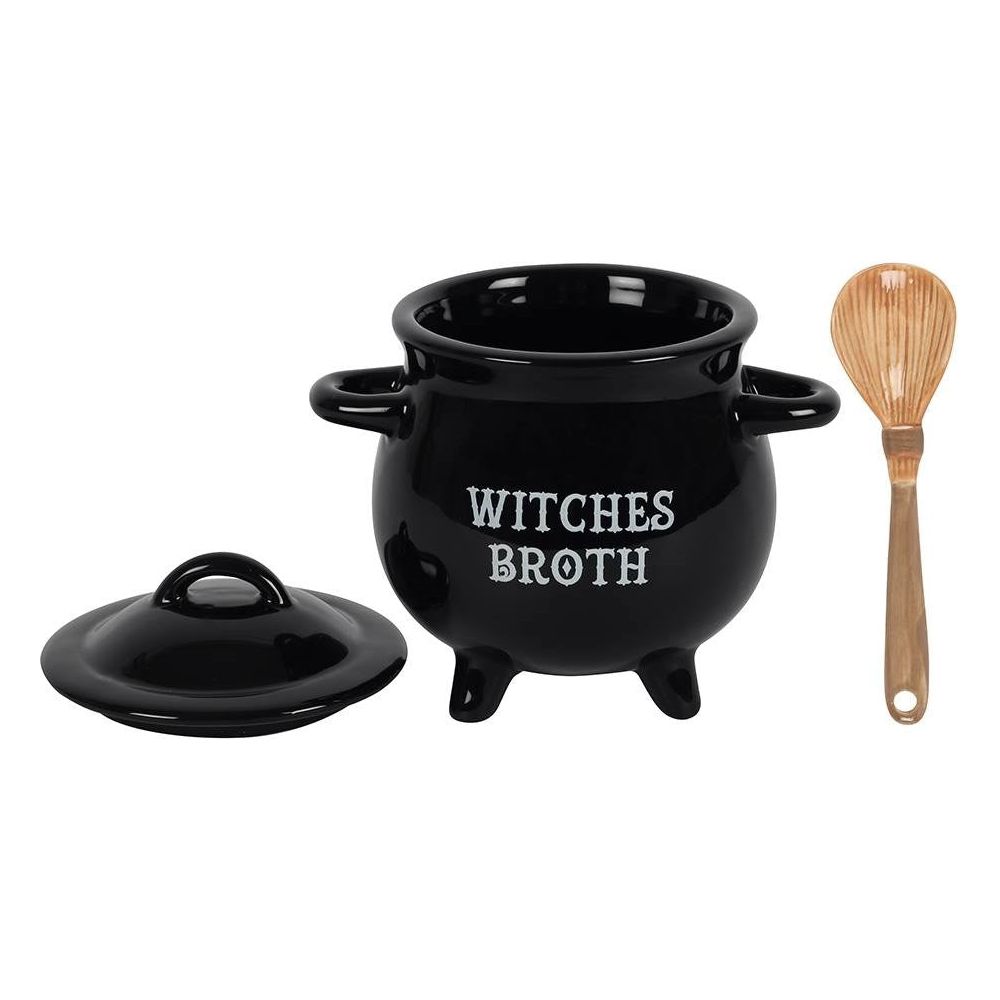 Witches Broth Cauldron Soup | Bowl & Broom Spoon