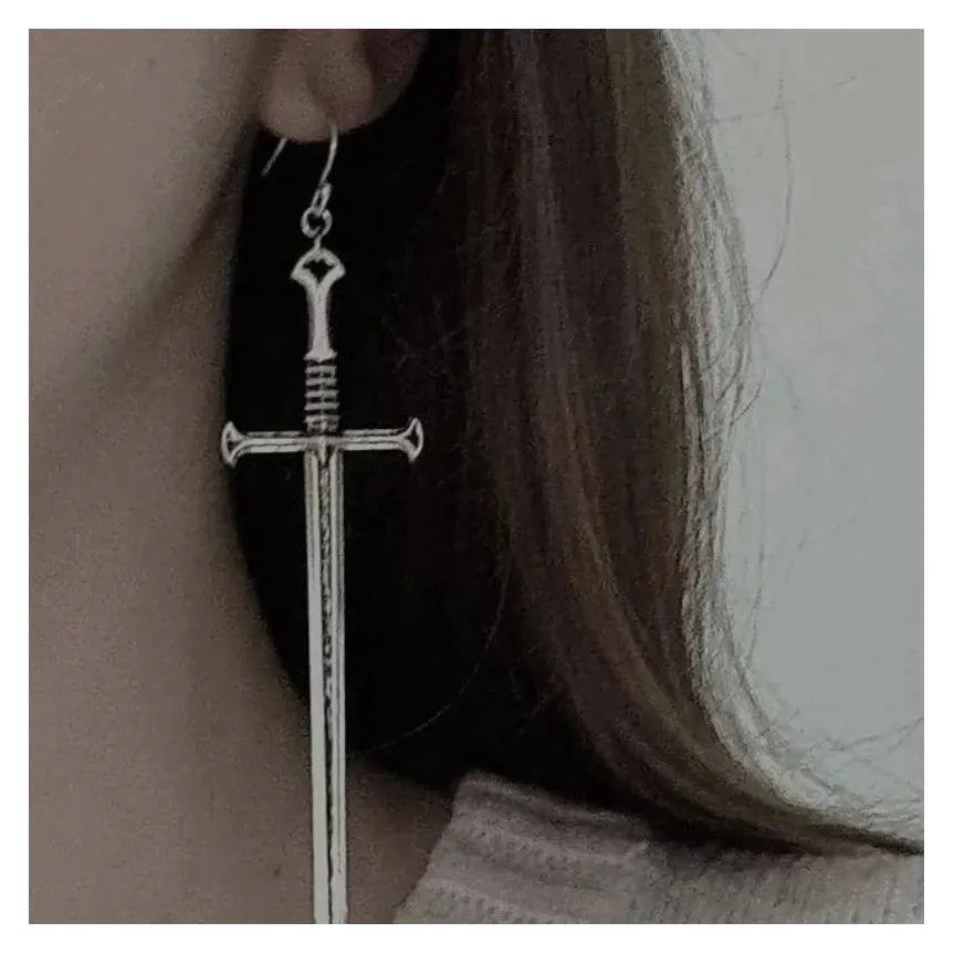 Large Silver Sword | Earrings