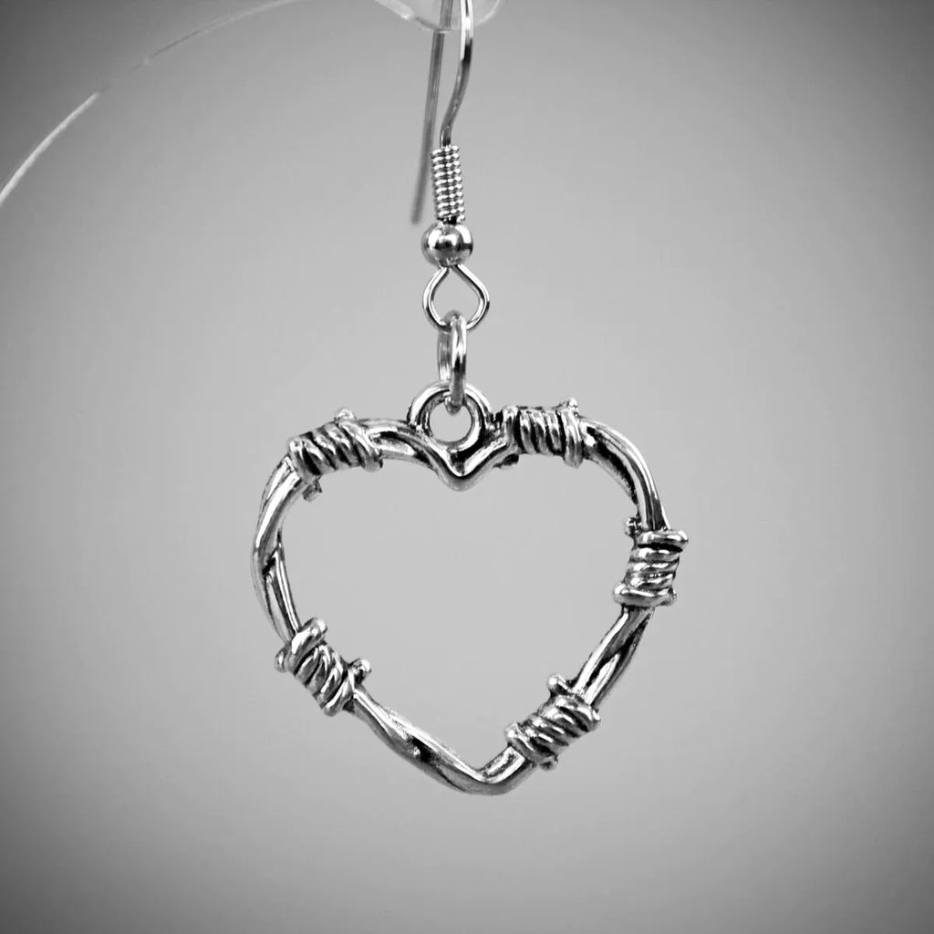 Barbed Wire Heart Small | Earrings