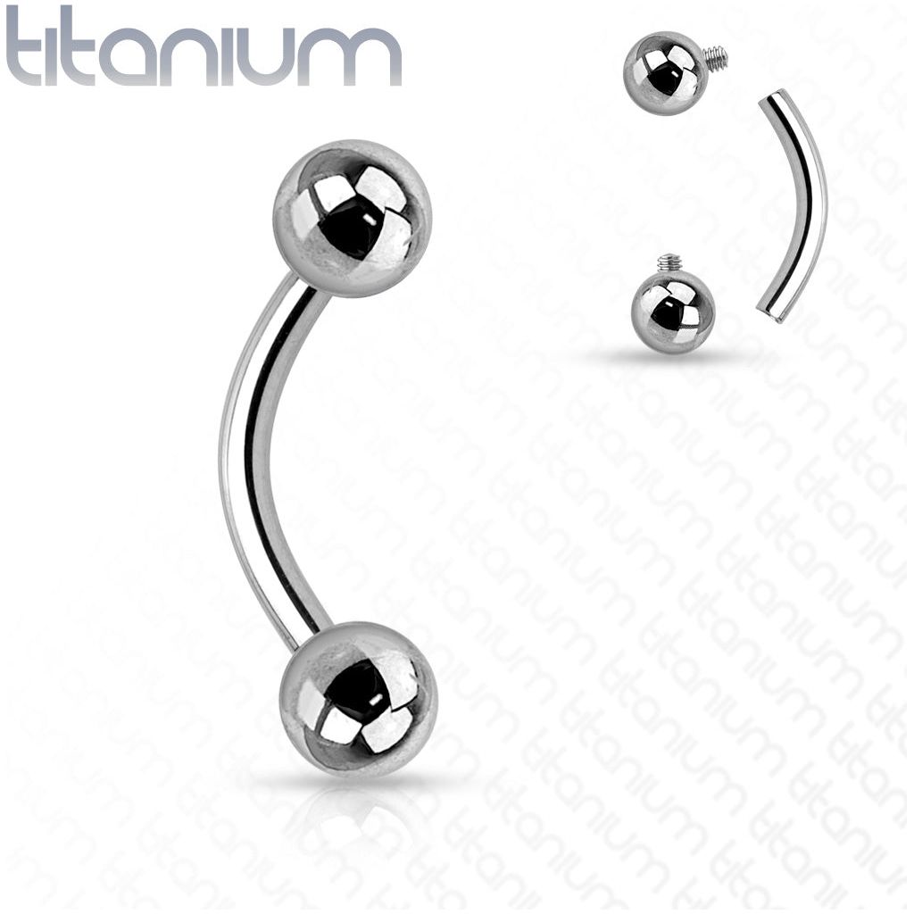 Internally Thread Titanium | Curved Barbells
