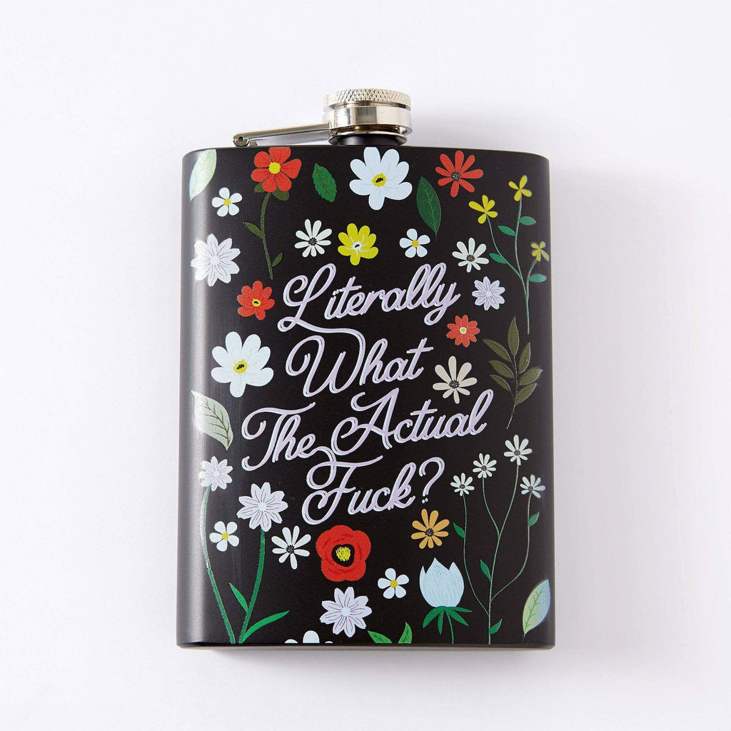Literally What The Actual Fuck Tall Black | Hip Flask