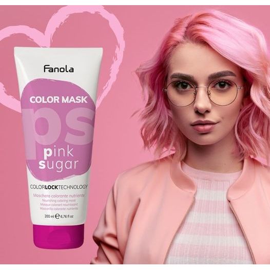 Bruin Zogenaamd logo Fanola Color Mask | Pink Sugar 200ml – Glamore