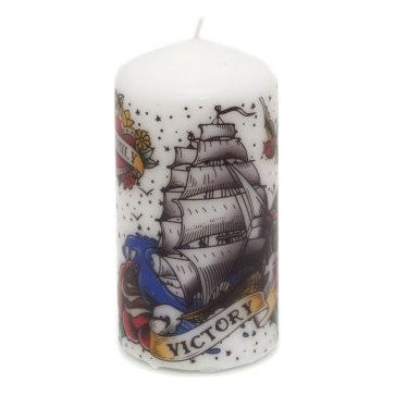 Tattoo Pillar Candle | 14cm 