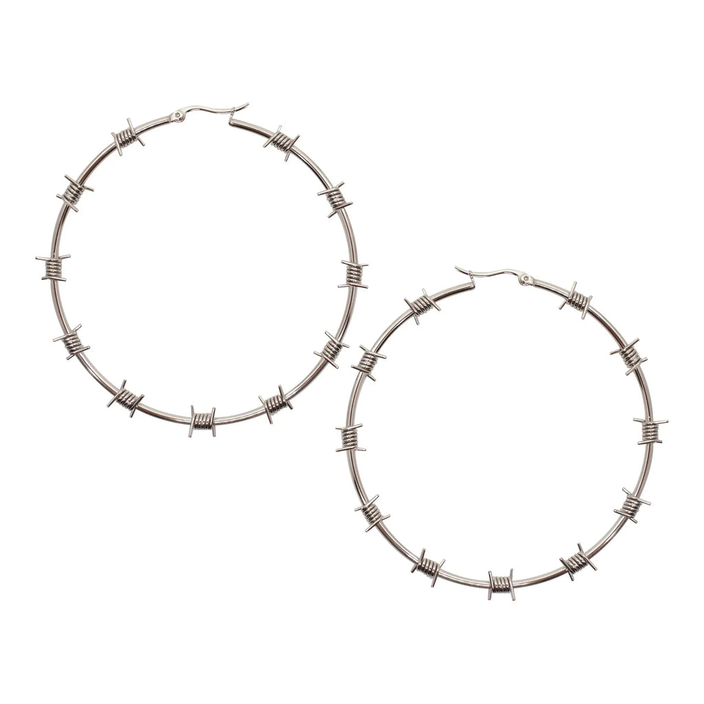 Barbed Wire Hoop Earrings | SOURPUSS
