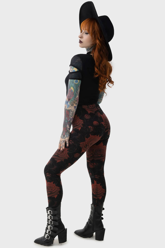 Blood Rose Leggings | Killstar {XL}