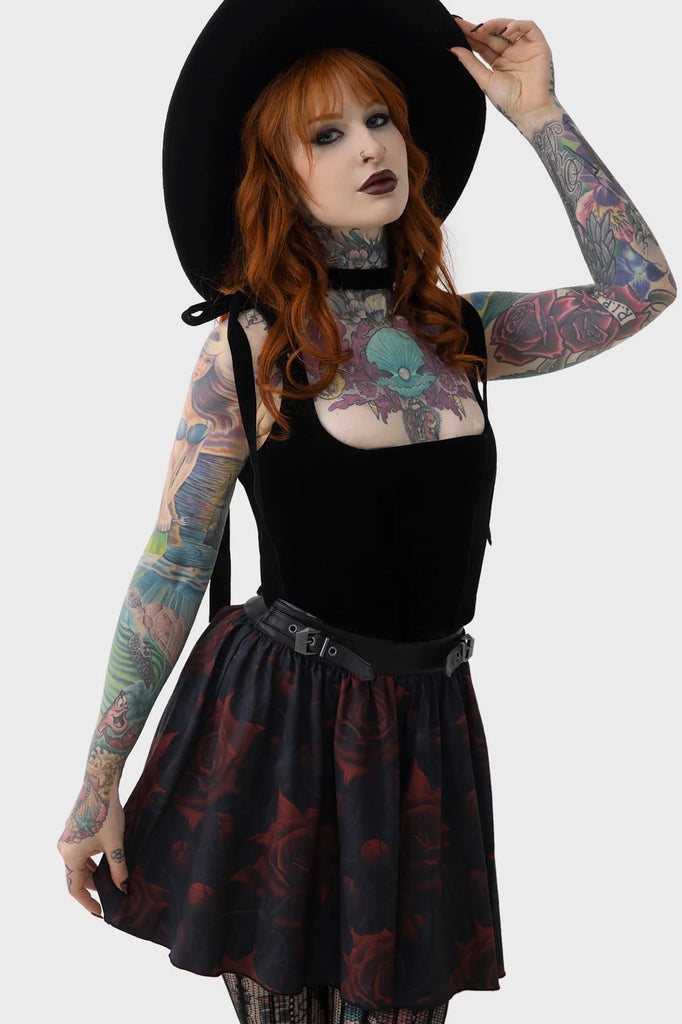 Blood Rose Skirt | Killstar {XL}