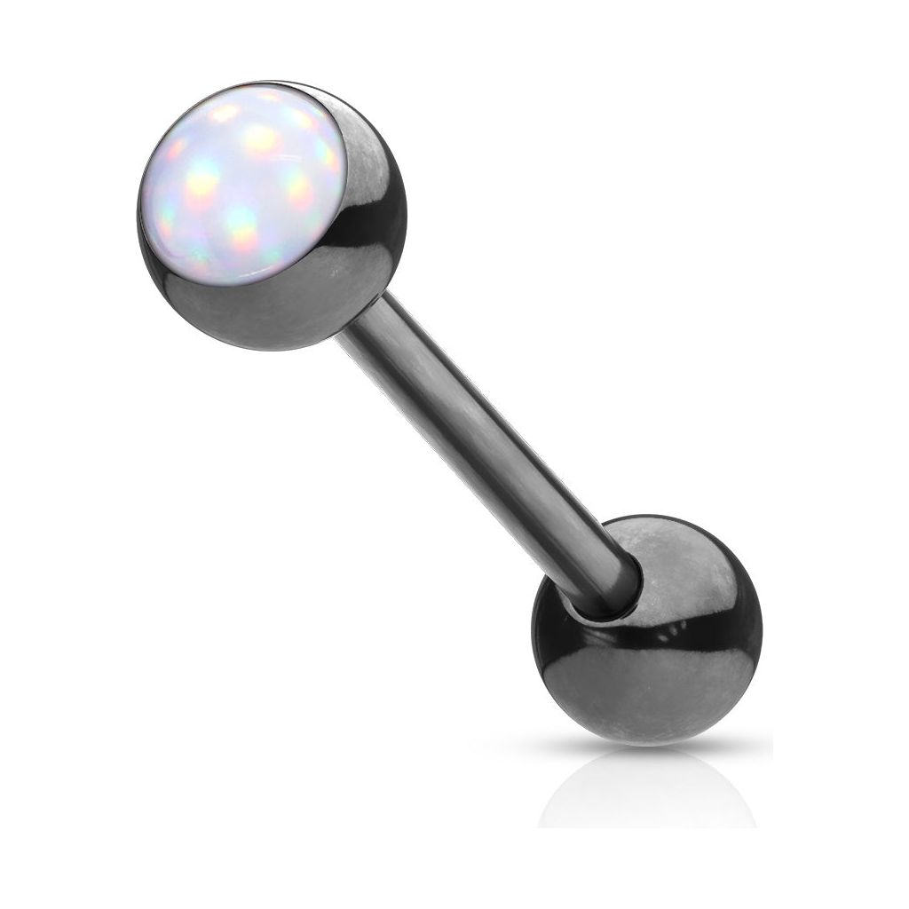 Illuminating Stone Set 316L Surgical Steel Barbell Tongue Rings