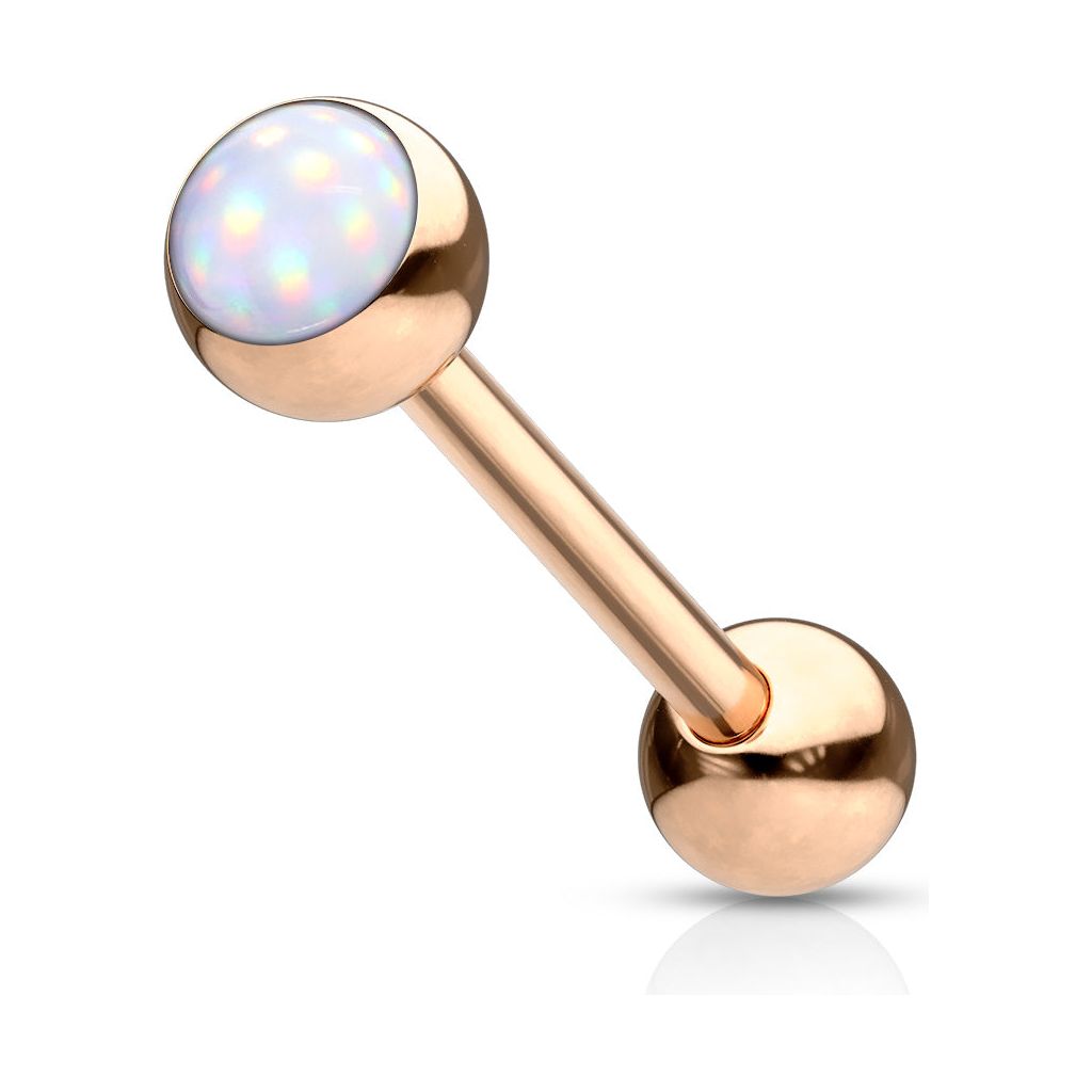 Illuminating Stone Set 316L Surgical Steel Barbell Tongue Rings