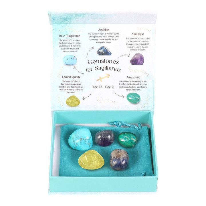 SAGITTARIUS CRYSTAL TUMBLESTONE SET