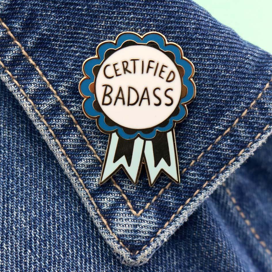 Certified Badass Lapel Pin | Jubly Umph