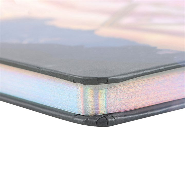 Close-up of a phone case with a reflective surface on a white background