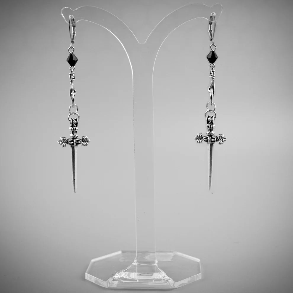 Hand And Dagger Crystal | Earrings