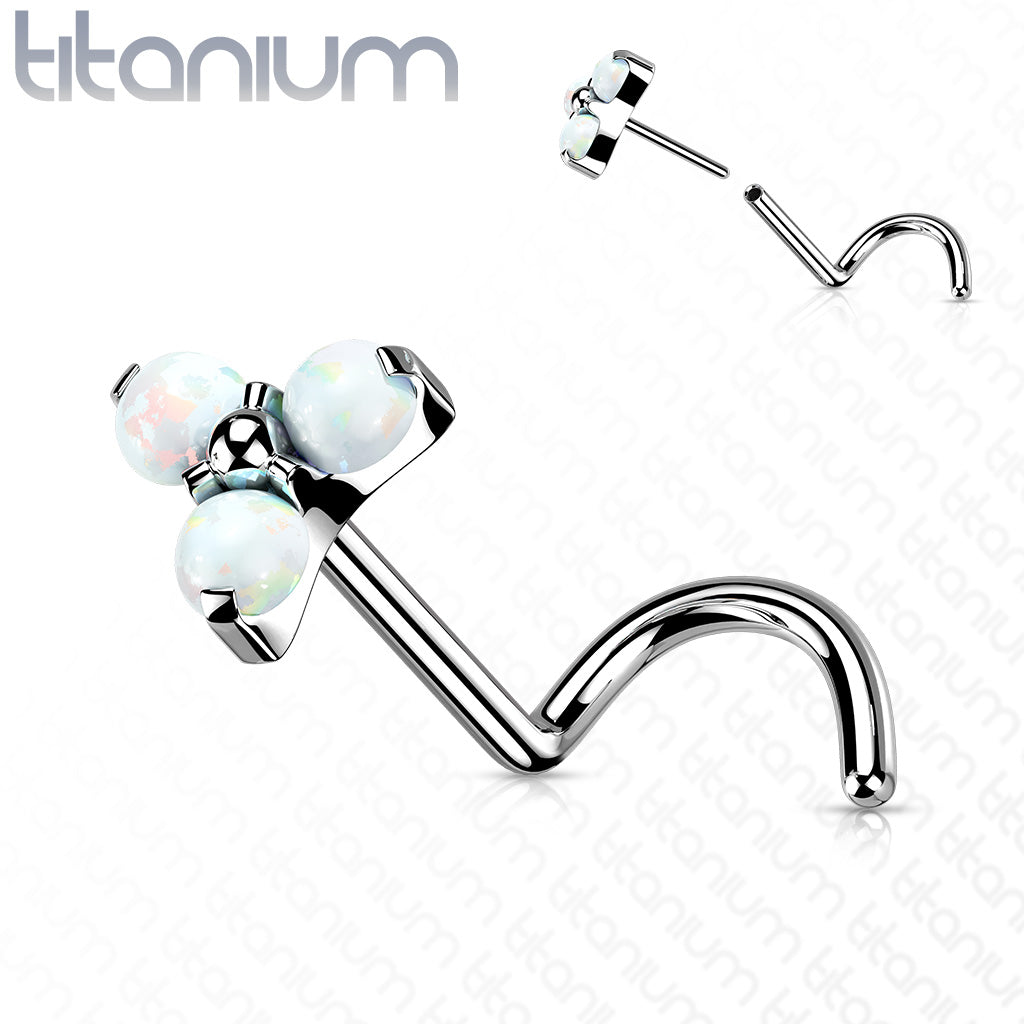 Titanium Threadless Push in Nose Screw | Trinity Top