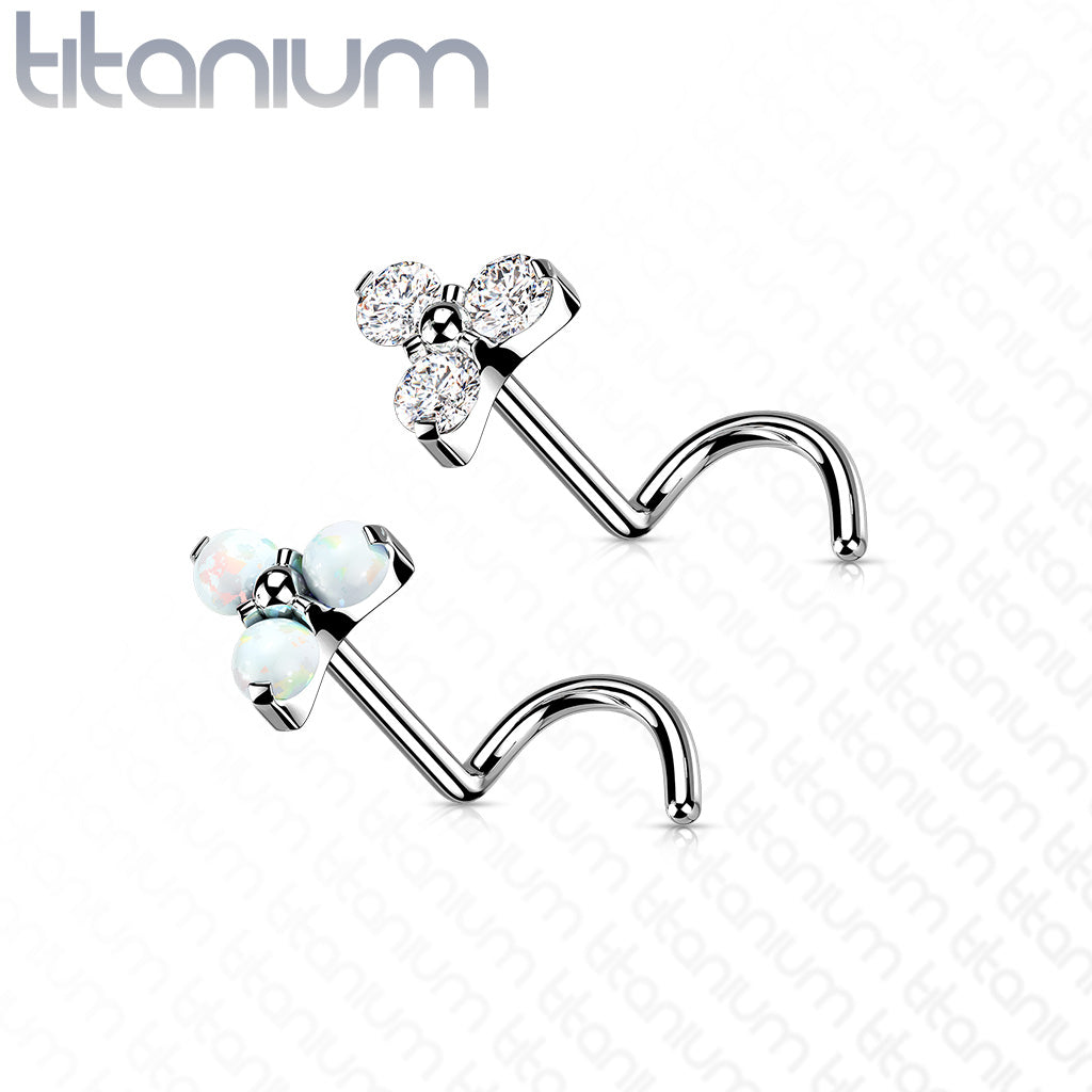 Titanium Threadless Push in Nose Screw | Trinity Top