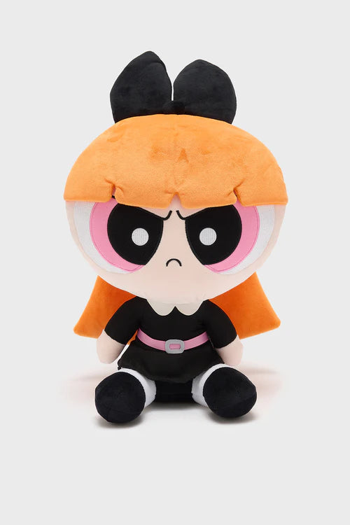 Plush toy with a character design on a white background