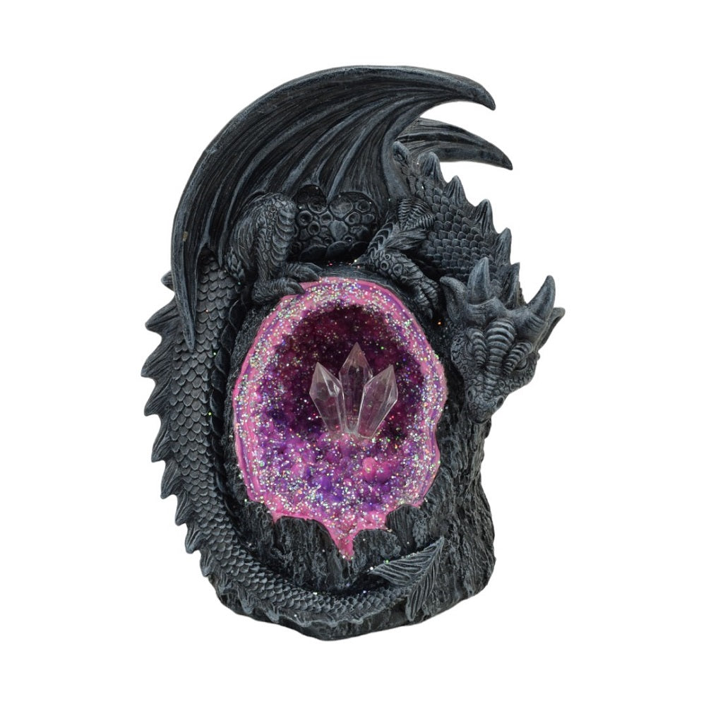 Dragon On Geode | Backflow Burner {Black}