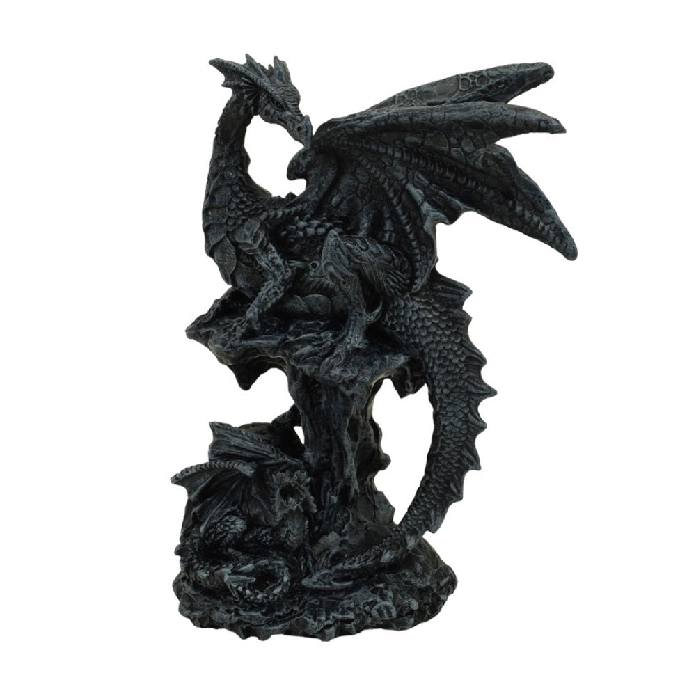 Dragon Protecting Hatchling | 15cm {Black}