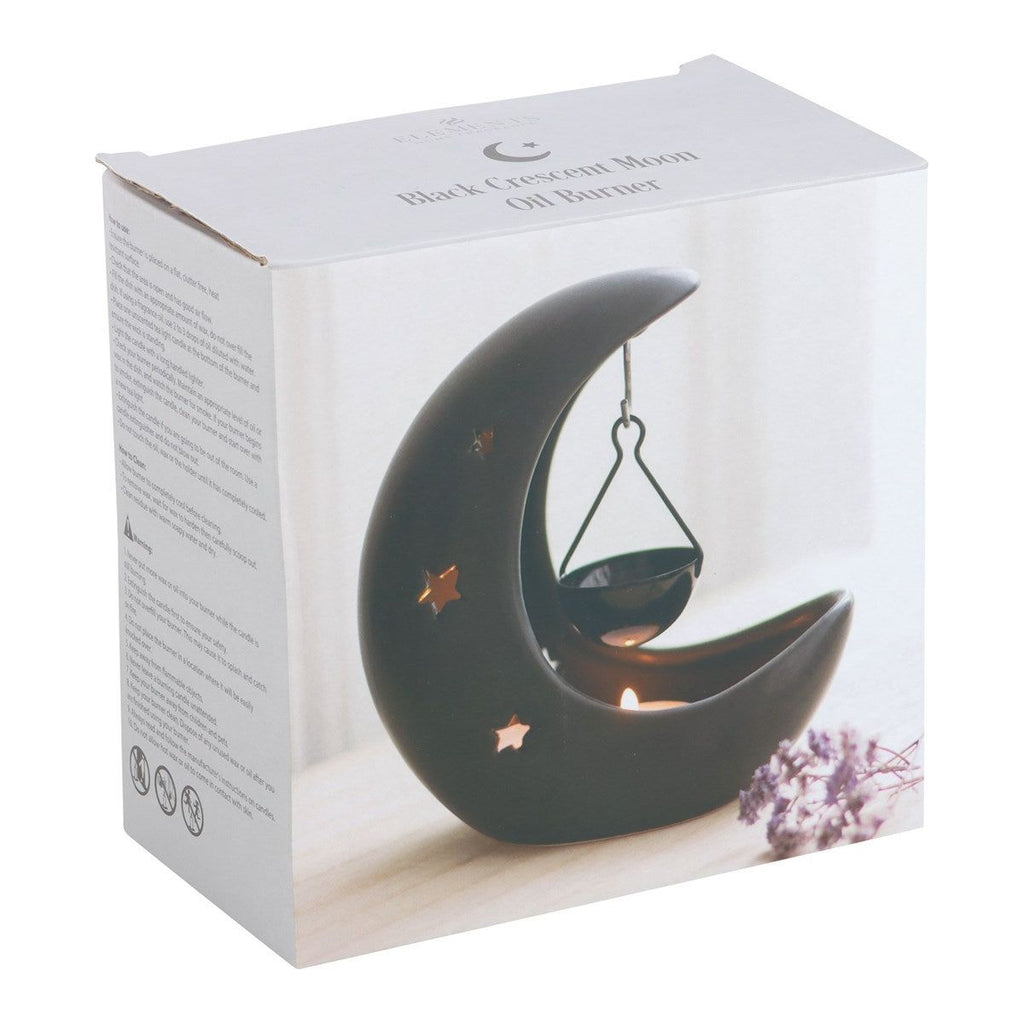 Crescent Moon | Hanging Oil Burner {Black}