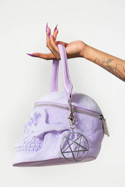 Velvet Grave Digger Handbag | Killstar {Lilac}