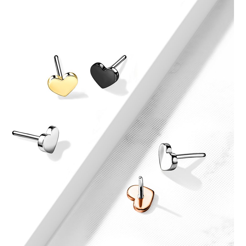 Titanium Threadless | Push In Heart Top – Glamore