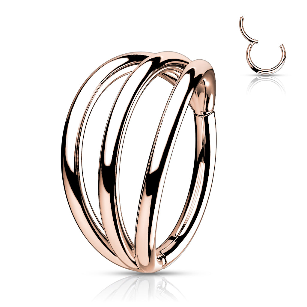 Titanium Hinged |Triple Hoop Ring