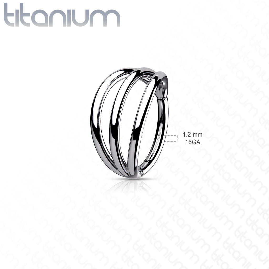 Titanium Hinged |Triple Hoop Ring