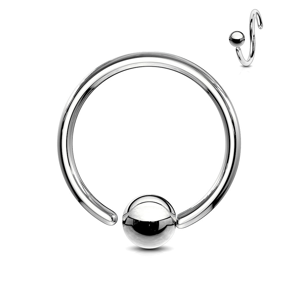 One Side Fixed Ball Ring | Surgical Steel 