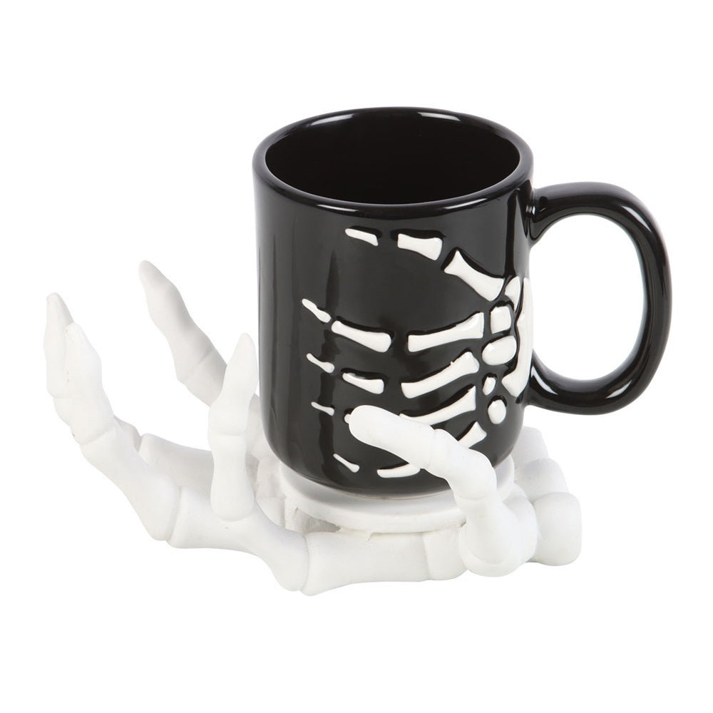 Skeleton Hand Coaster and Candle Ceramic Holder