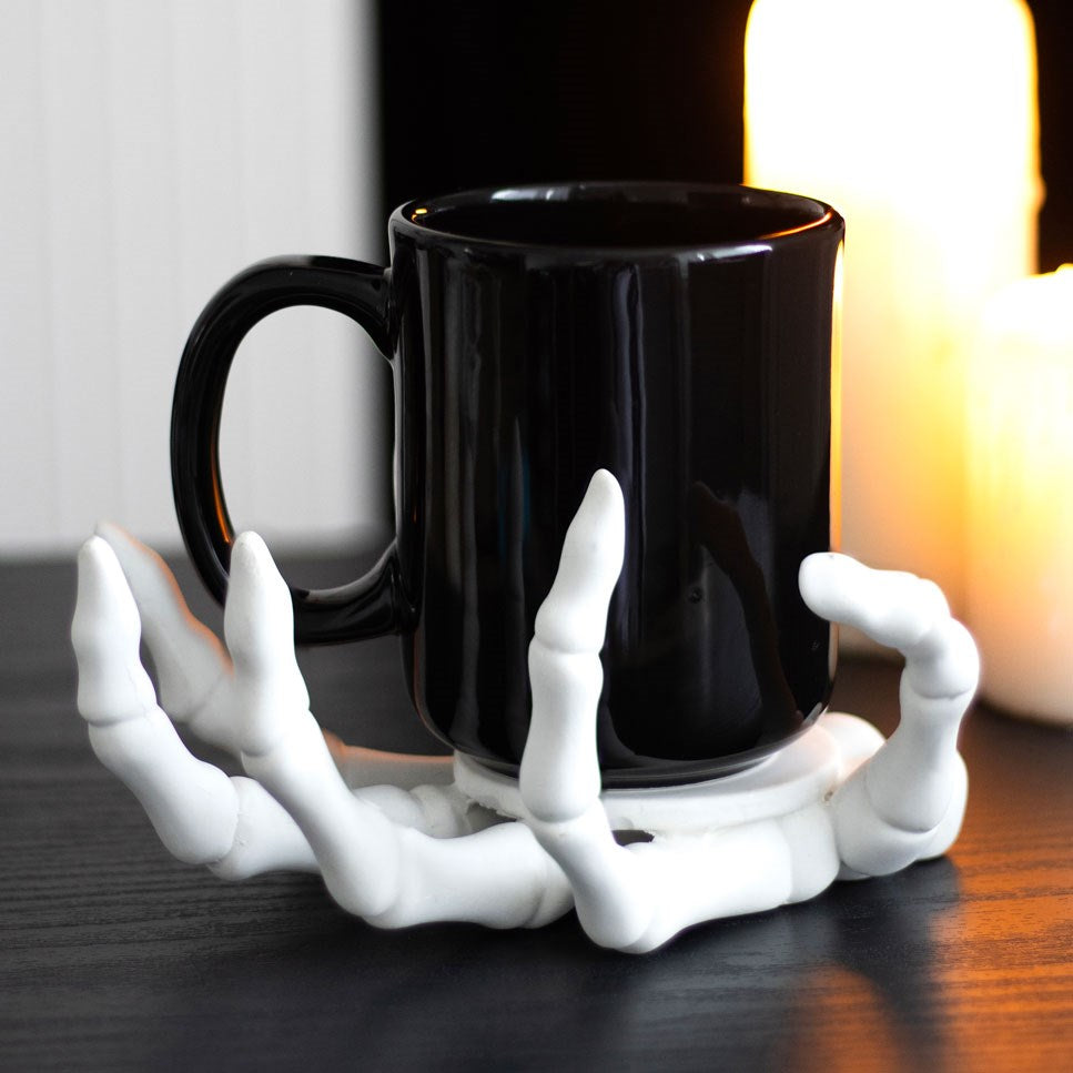 Skeleton Hand Coaster and Candle Ceramic Holder