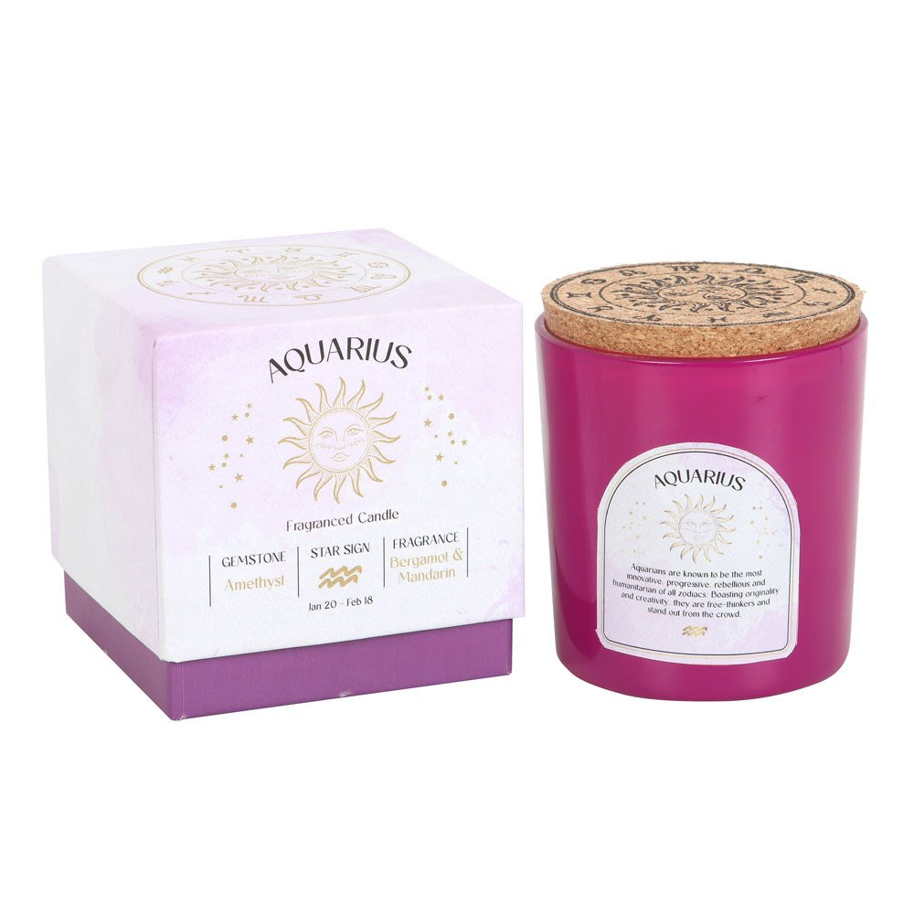 Aquarius Bergamot & Mandarin  | Gemstone Candle