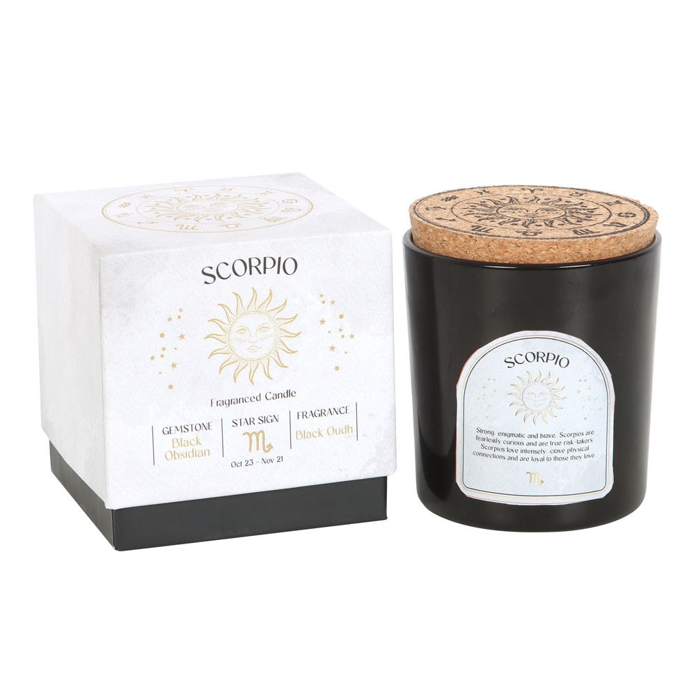 Scorpio Black Oudh | Gemstone Candle