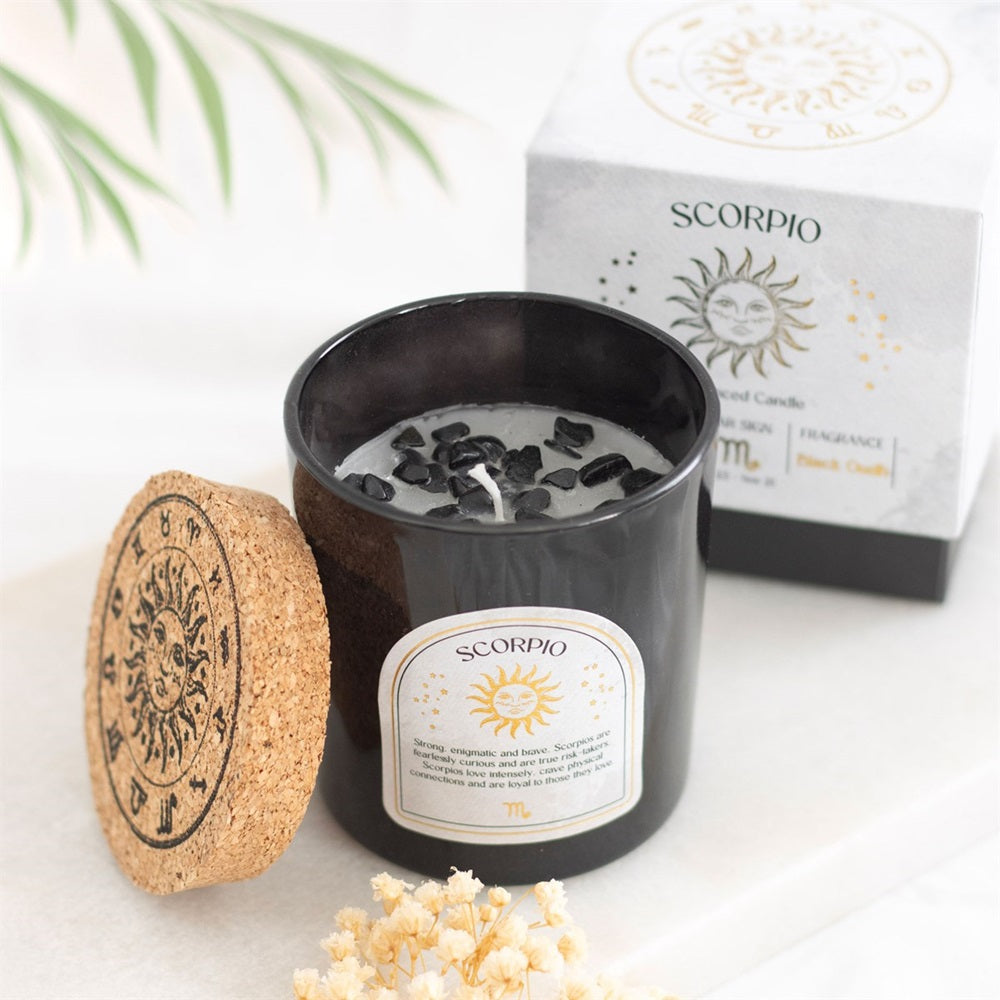 Scorpio Black Oudh | Gemstone Candle