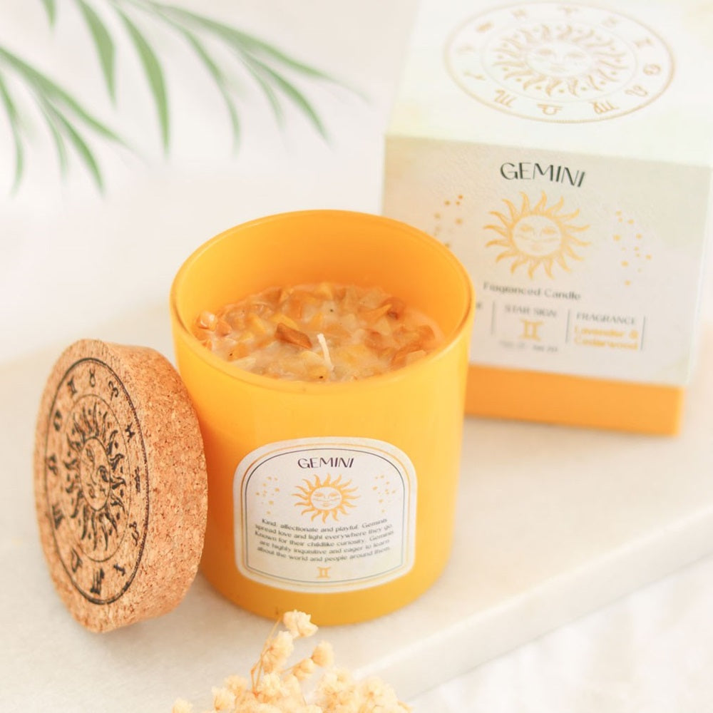 Gemini Lavender & Cedarwood  | Gemstone Candle