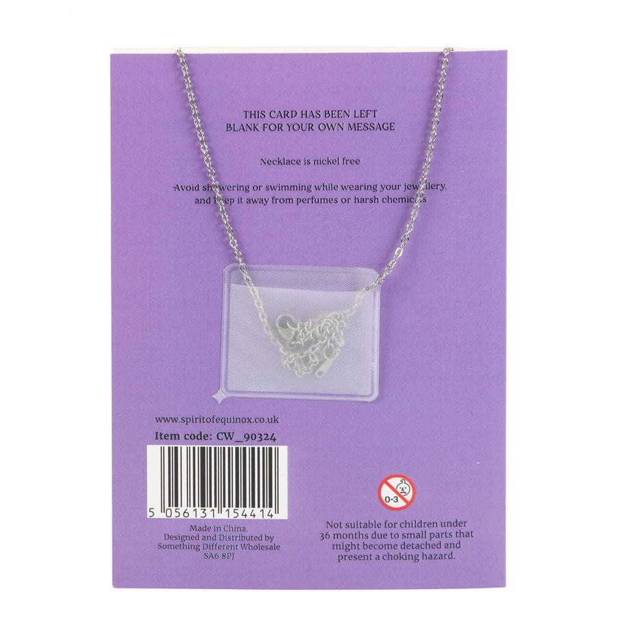 Crystal Moon Necklace Card | Amethyst