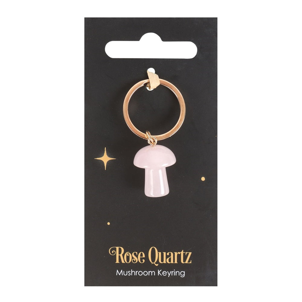 Rose Quartz Mushroom | Keyring