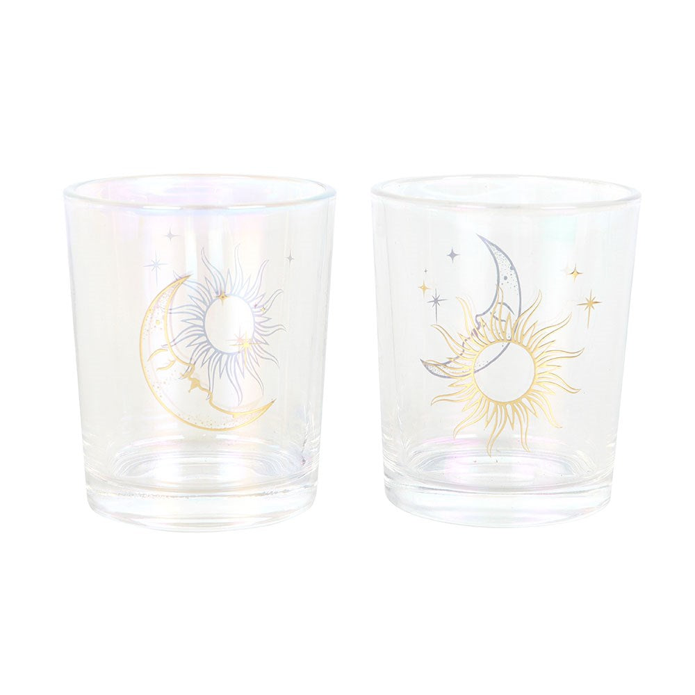 Sun & Moon | Iridescent Candle Holders