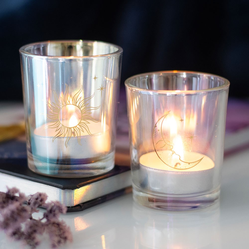 Sun & Moon | Iridescent Candle Holders