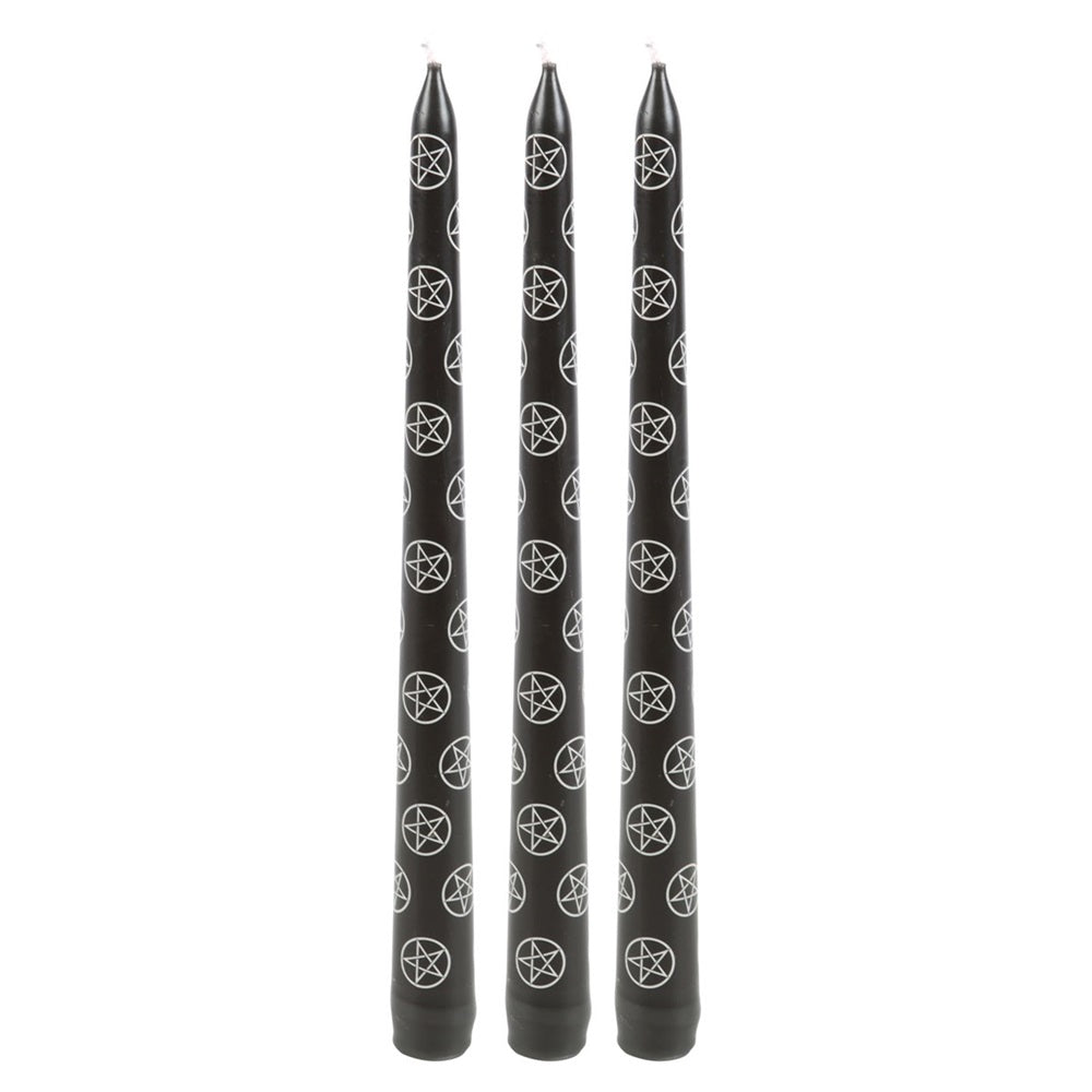 Set of 3 Pentagram | Taper Dinner Candles