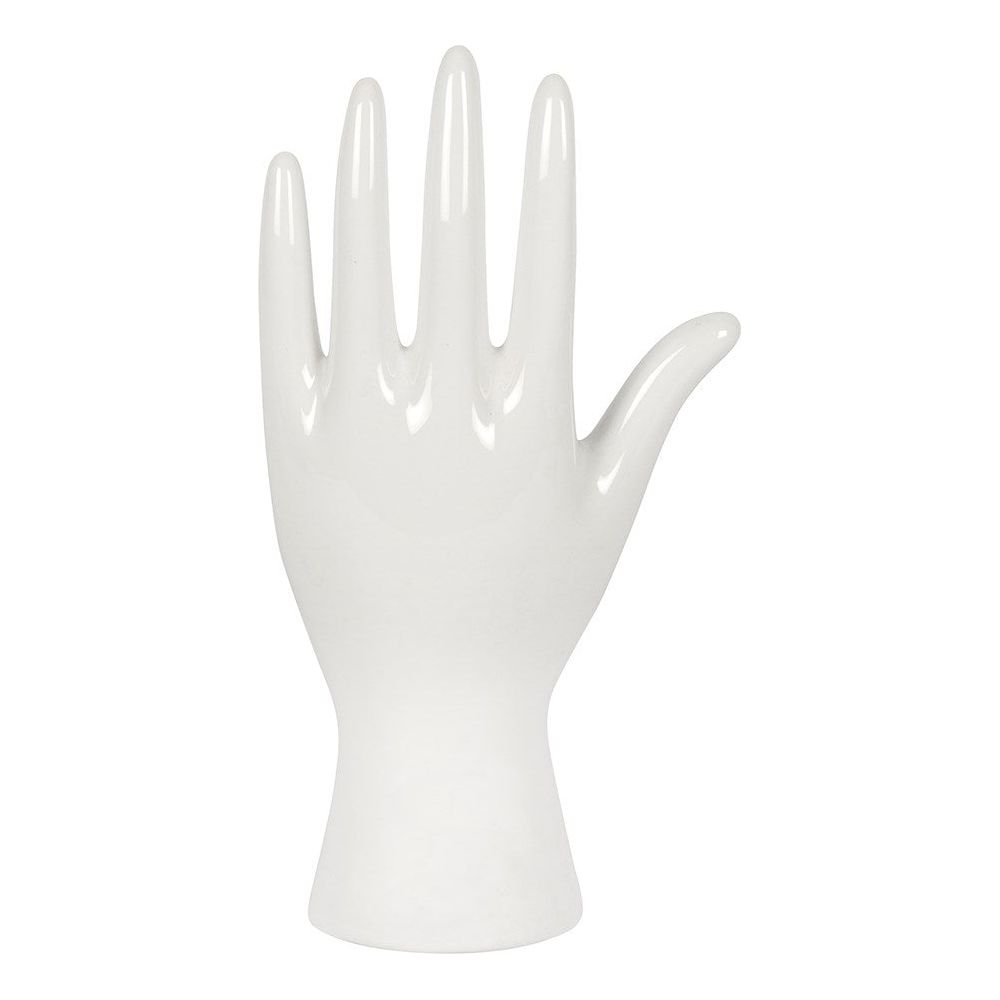 White Ceramic Palmistry Hand Ornament