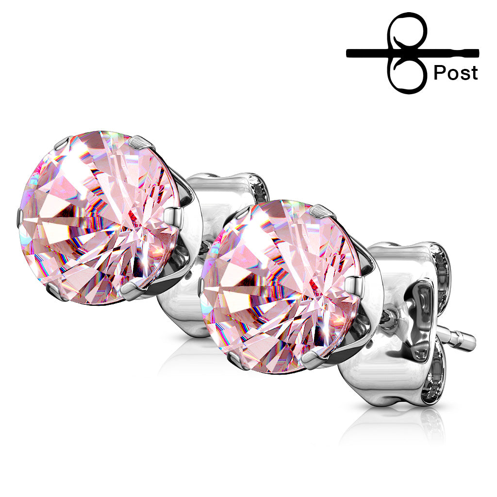 Surgical Steel Ear Studs | Pink