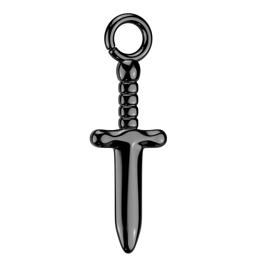 Titanium Dagger Dangle for Hoops, Studs and More