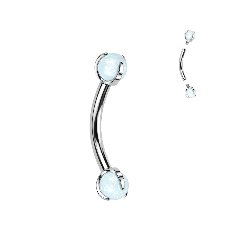 Titanium Curved Barbell | Opal 