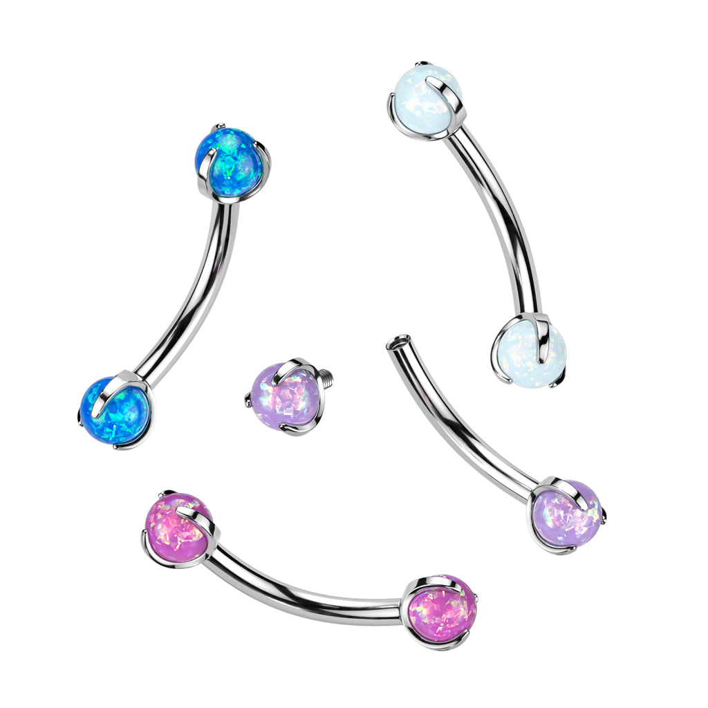 Titanium Curved Barbell | Opal 