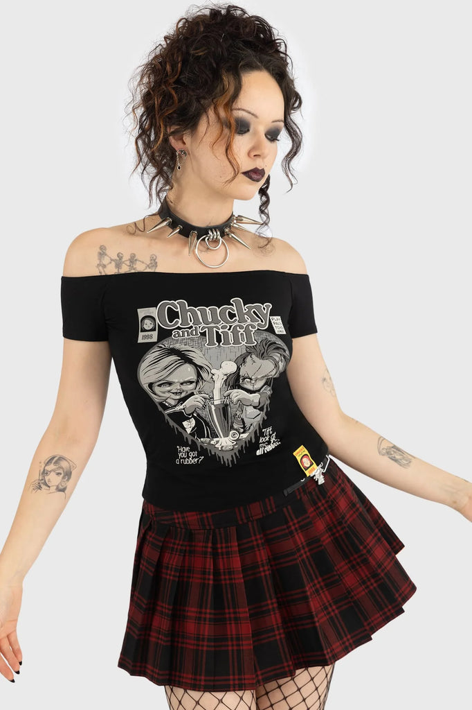 Til Death Do Us Part Bardot Top | Killstar {XL}