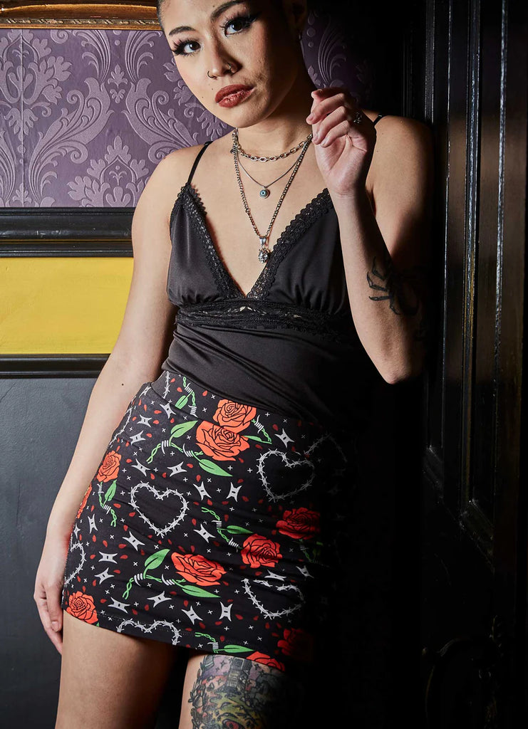 Barbed Wire Love Mini Skirt | Sourpuss {M}