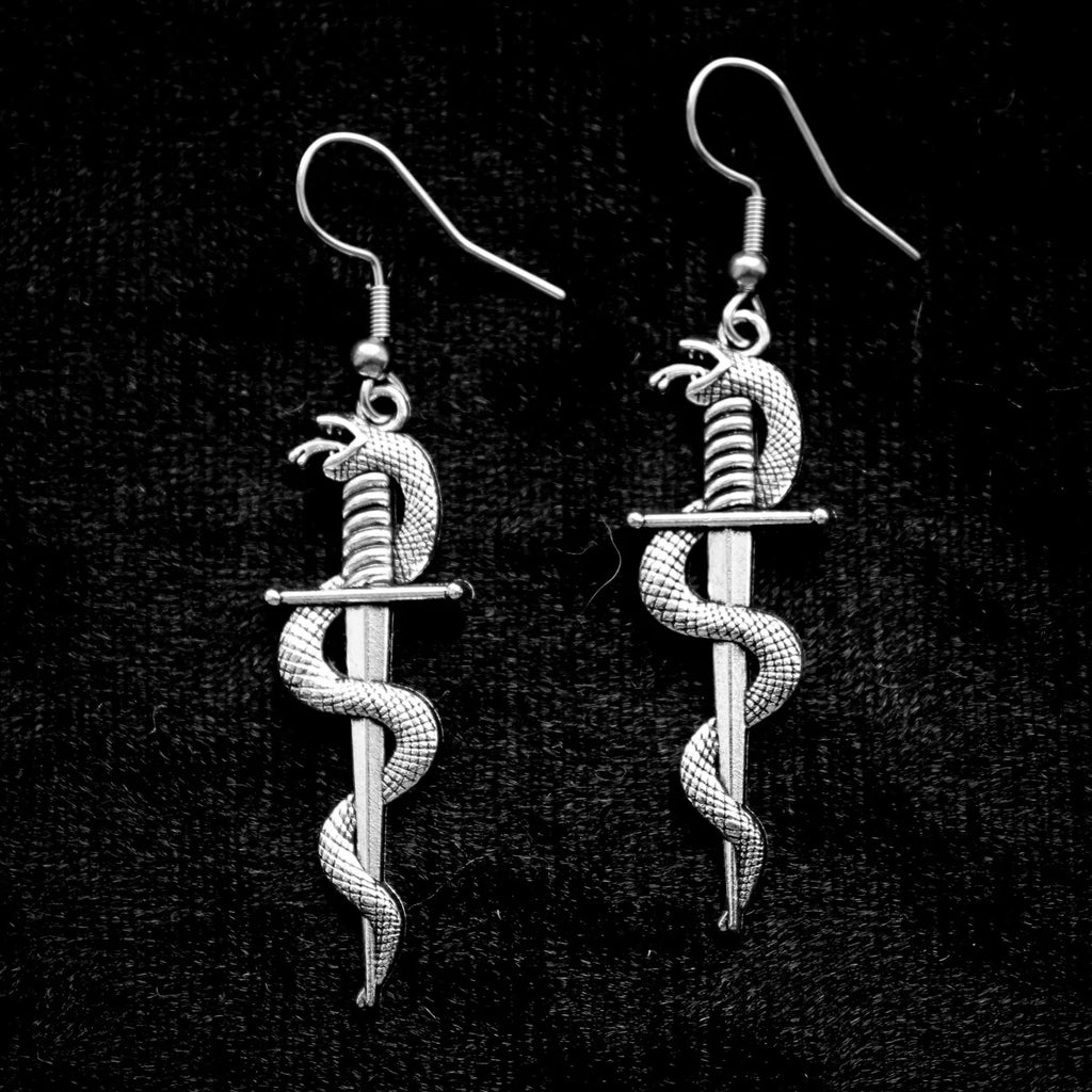 Drop Snake Sword | Earrings