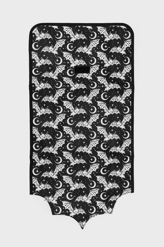 Black and white patterned product on a white background