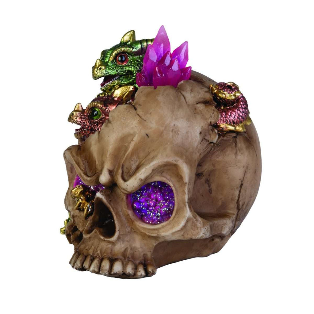 LED Skull with Dragons