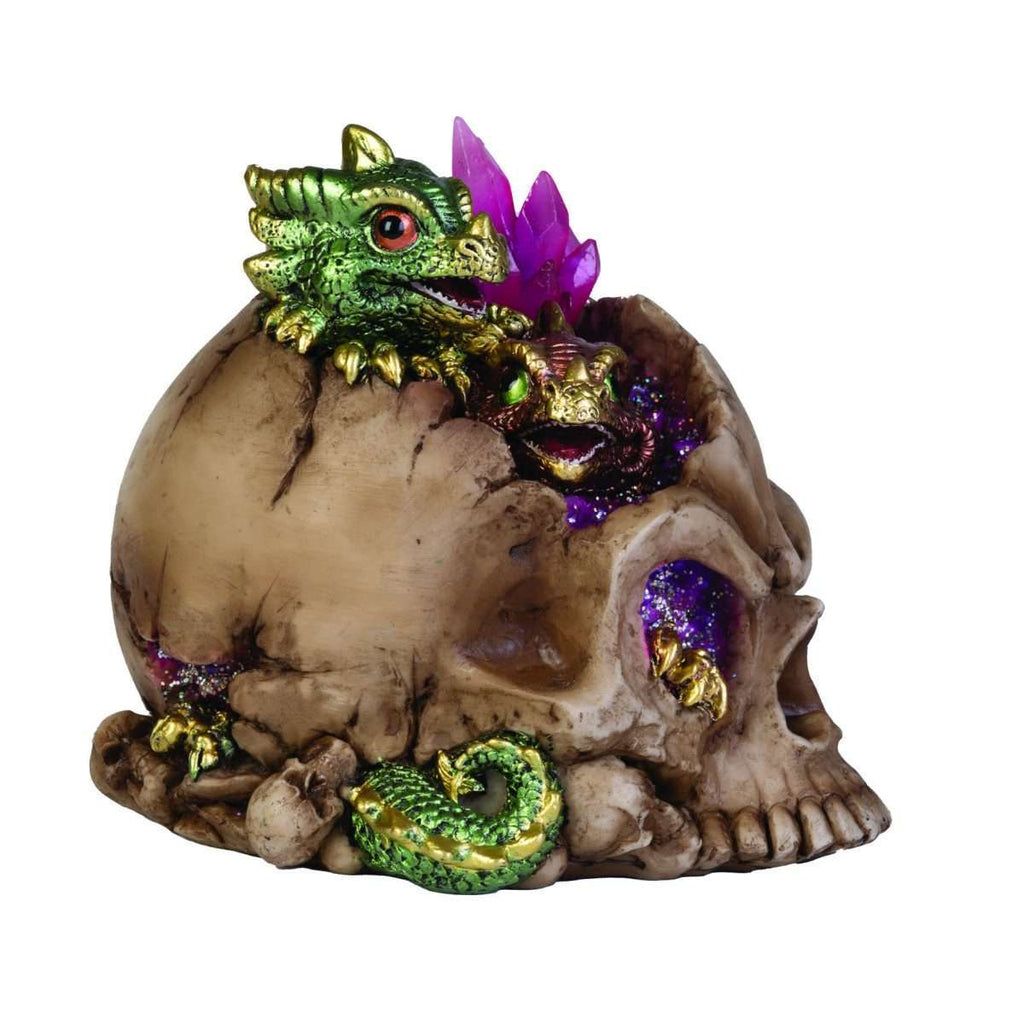 LED Skull with Dragons